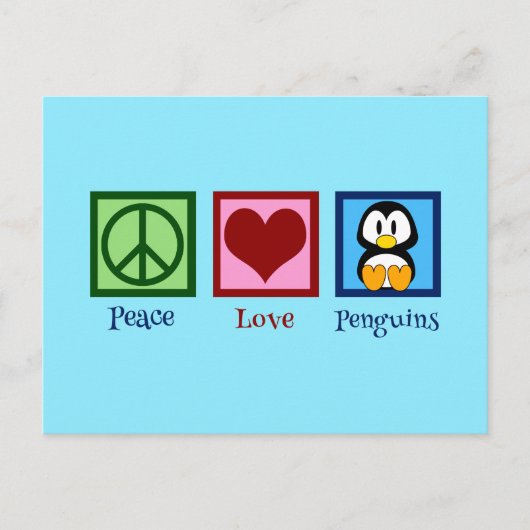 Blue Penguin Postkarte (Vorderseite)