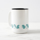 Blue Penguin Zweifarbige Tasse (Vorderseite Links)