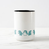 Blue Penguin Zweifarbige Tasse (Mittel)