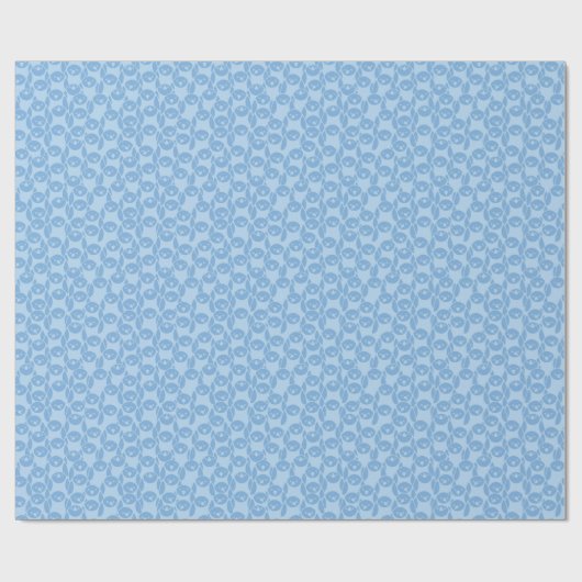 Blue Penguins Pattern Background Geschenkpapier (Flach)