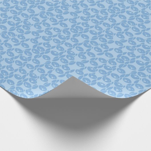 Blue Penguins Pattern Background Geschenkpapier (Ecke)