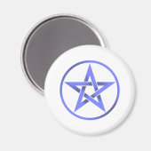 Blue Pentagram Pentagramm Magnet (Vorderseite/Rückseite)