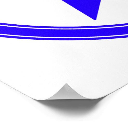 Blue Pentagramm Pentagram Poster (Ecke)