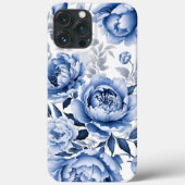 Blue Peonies Case-Mate iPhone Hülle (Rückseite)