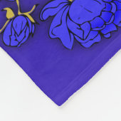 Blue Peonies Fleecedecke (Ecke)