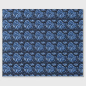 Blue Peonies Geschenkpapier (Flach)