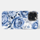 Blue Peonies iPhone Hülle (Rückseite (Horizontal))