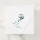 Blue Peonies Mason Jar Birthday Geschenkanhänger (Beispiel)