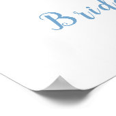 Blue Peonies Mason Jar Brautparty Willkommen Poster (Ecke)