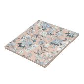 Blue Peonies Peach Botanical Vintage Floral Fliese (Seite)
