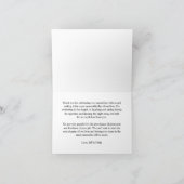 Blue Peonies Wedding Dankeskarte (Innenseite)