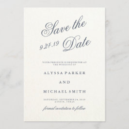 Blue Peonies Wedding Save the Date