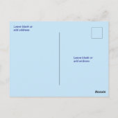 Blue Peony Chinoiserie Save the Date Cards Postkarte (Rückseite)