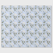 Blue Peony Dream Geschenkpapier (Flach)