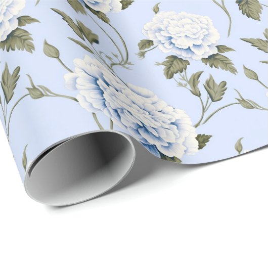 Blue Peony Dream Geschenkpapier (Rolleneckpunkt)