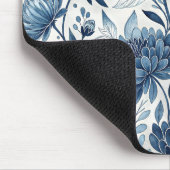 Blue Peony Garden Watercolor Mousepad (Ecke)