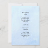 Blue Peony on Blue Wedding Suite Einladung (Rückseite)