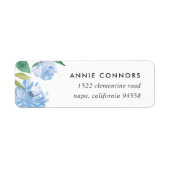 Blue Peony | RÜCKSENDEADRESSEN-AUFKLEBER (Vorne)