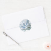 Blue Peony Wedding Siegel Runder Aufkleber (Umschlag)