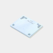 Blue Peony Wedding Suite - Nachhinweise Post-it Klebezettel (angewinkelt)