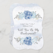 Blue Peony werden Sie meine Bridesmaid-Einladungen