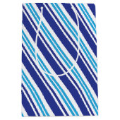 Blue Peppermint Stripe Mittlere Geschenktüte (Vorderseite)
