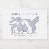 Blue Perfect Pear Brautparty Schaumweinetikett (Einzelnes Label)