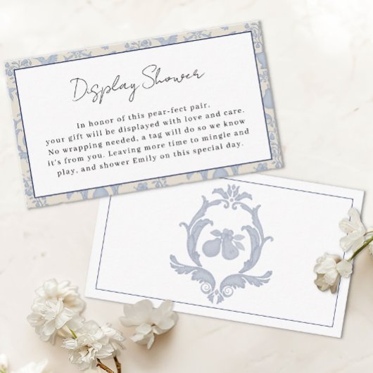 Blue Perfect Pear Display Dusch Einsteckkarte Begleitkarte