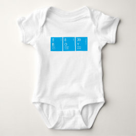 Blue Periodic Table BOY Baby Strampler