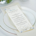 Blue Periwinkle Wildblume Wedding Flat Menu Menükarte<br><div class="desc">Blue Periwinkle Wildblume Wedding Flat Menu</div>