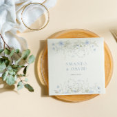 Blue Periwinkle Wildblume Wedding Serviette