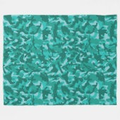 Blue Persian Camouflage Fleecedecke (Vorderseite (Horizontal))