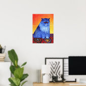 Blue Persian mit Starfish Poster (Heimbüro)