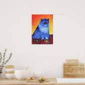 Blue Persian mit Starfish Poster (Küche)