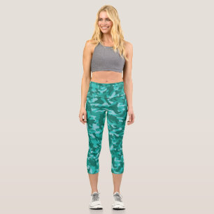 Blue Persian Tarnung Capri Leggings