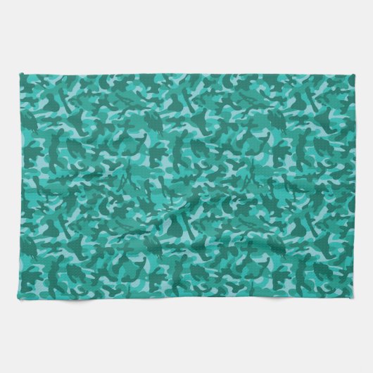 Blue Persian Tarnung Geschirrtuch (Horizontal)