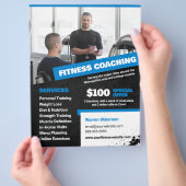 Blue Personal Trainer und Fitness Coach Flyer (Hand)