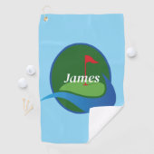 Blue personalisieren golfhandtuch (Insitu)