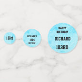 Blue Personalisiert 103. Geburtstag Konfetti (Vorderseiten)