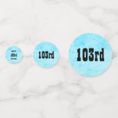 Blue Personalisiert 103. Geburtstag Konfetti (Rückseiten)