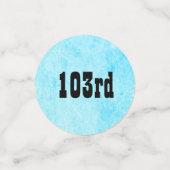 Blue Personalisiert 103. Geburtstag Konfetti (Klein Vorderseite)