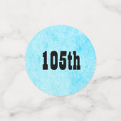 Blue Personalisiert 105. Geburtstag Konfetti (Klein Vorderseite)