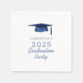 Blue Personalisiert 2025 Graduation Party Serviette (Vorderseite)