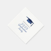 Blue Personalisiert 2025 Graduation Party Serviette (Ecke)