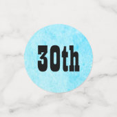 Blue Personalisiert 30. Geburtstag Konfetti (Klein Vorderseite)