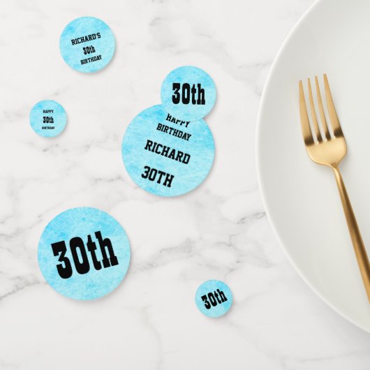 Blue Personalisiert 30. Geburtstag Konfetti (Gruppe)