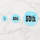 Blue Personalisiert 50. Geburtstag Konfetti (Rückseiten)