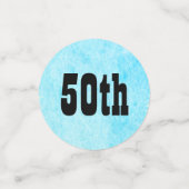 Blue Personalisiert 50. Geburtstag Konfetti (Klein Vorderseite)