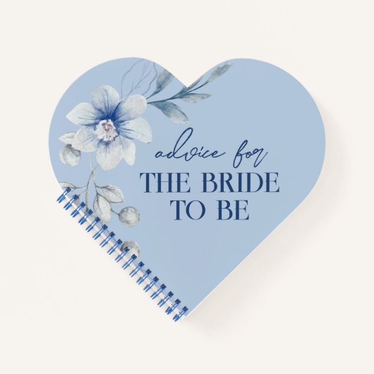 Blue Personalisiert Advice for Bride Keepake Notizblock (Vorderseite)