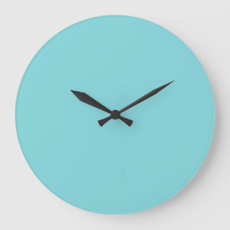 Blue Personalisiert Aqua Aquamariner Hintergrund a Große Wanduhr